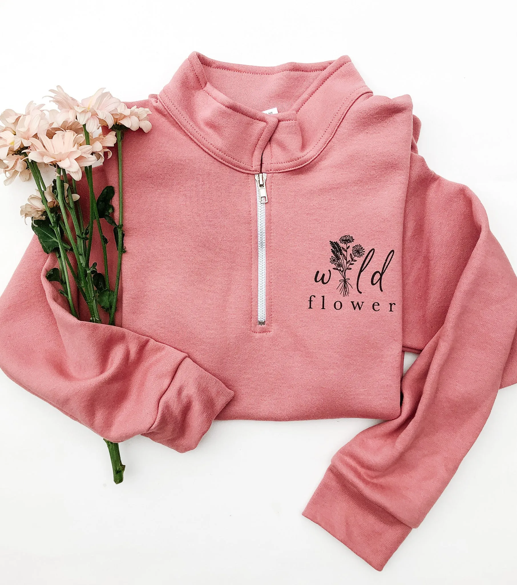 Wild Flower 1/4 Zip Pullover