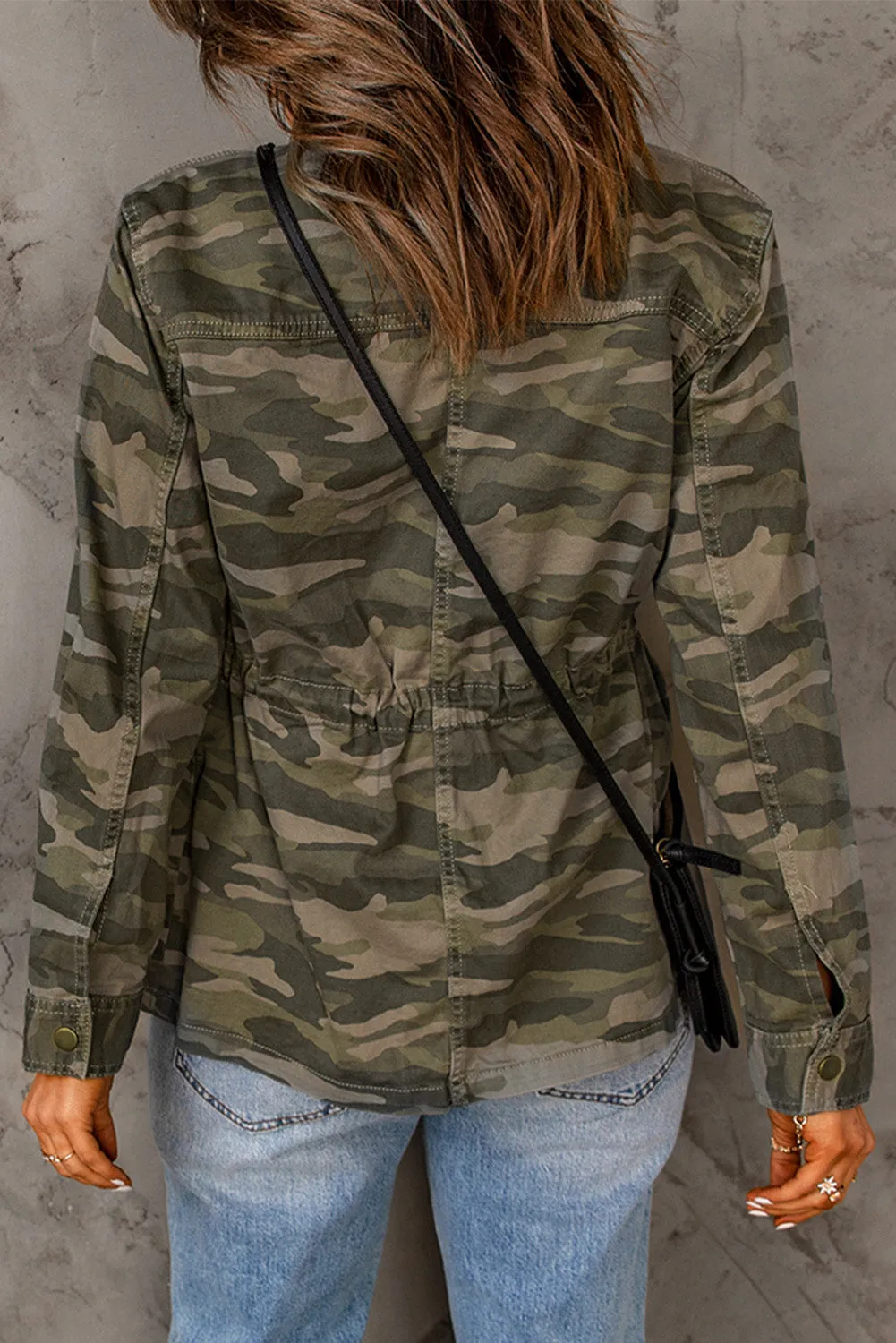 Winter Days Camouflage Snap Down Jacket