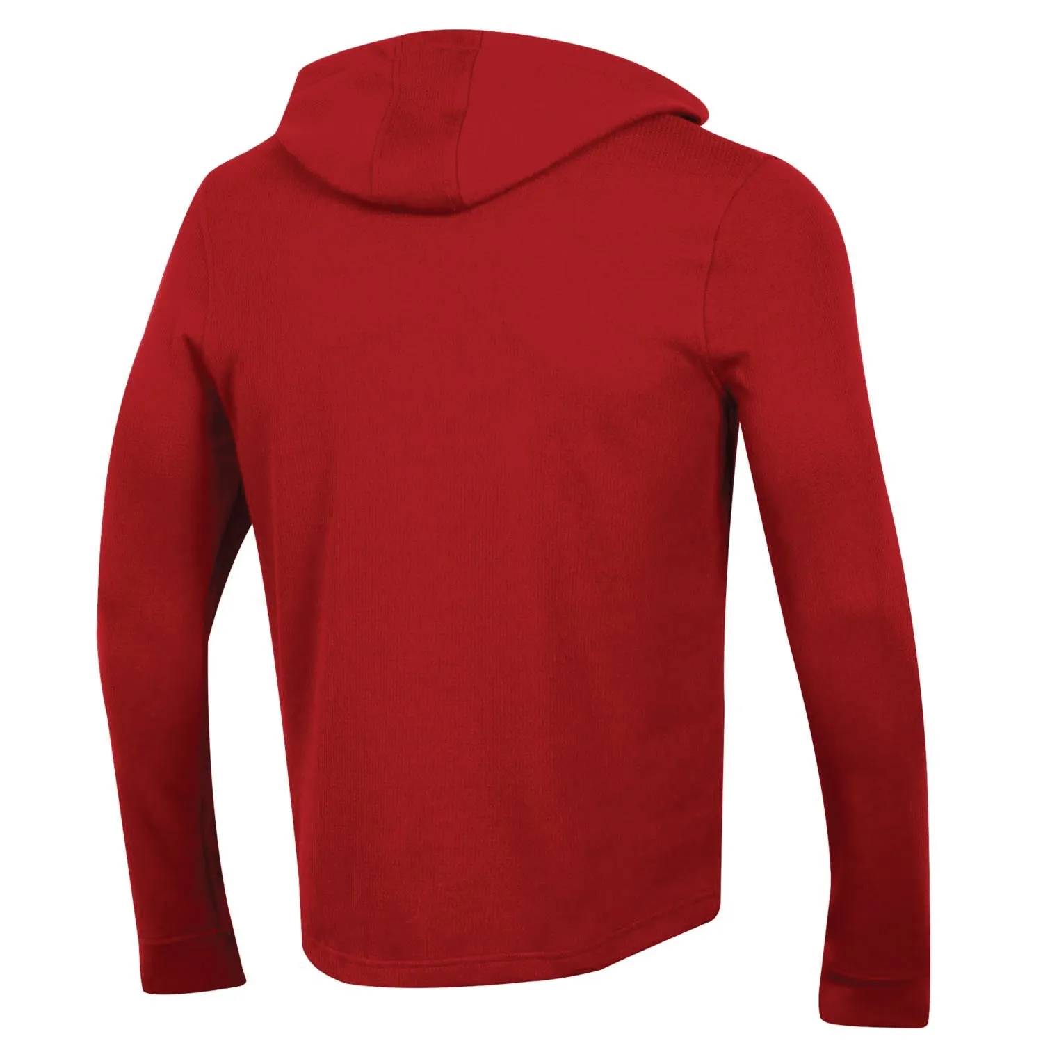 Wisconsin Badgers Under Armour Red 1/4 Zip Loose Sideline Waffle Hoodie Pullover