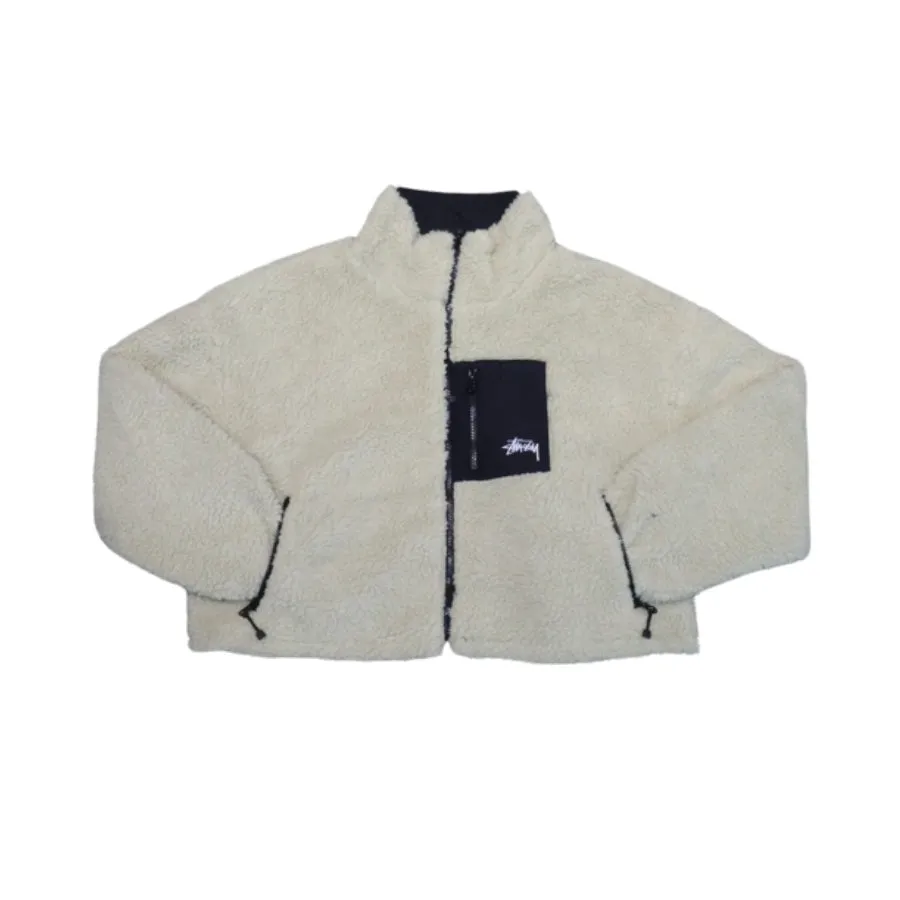 Women's Stussy 8 Ball Reversible Cropped Work Jacket